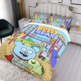 thumbnail image 3 of Oso Mandón Conjunto de sábanas temático, trío de piezas, cómodo y amigable con la piel, diseño único, regalo de decoración para el hogar para familiares, amigos y fans,173cm *218cm, 3 of 6