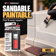 Starbond White Epoxy Putty, 2 oz, 1 pc. | High-Temperature Resistance - Steel-Reinforced, Waterproof Repair Stick for Plumbing, Tile & Appliance Repairs
