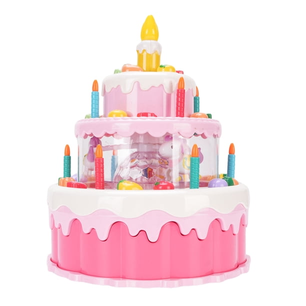 Juguetes De Pastel De Cumpeados, Juguetes Musicales Giratorios Eléctricos Con Iluminación Y Música Para Niños De 3 Años O Más