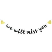 2CFUN Retirement Decoration Banner Farewell Party Go Away Party We Will Miss You Party Supplies