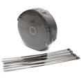 thumbnail image 2 of 2 Rolls 2" 50Ft Lava Titanium Basalt Exhaust Wrap Header Pipe Heat Wrap Ties Kit, 2 of 2