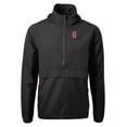 thumbnail image 2 of Men's Cutter & Buck  Black Greenville Drive  Charter Eco Recycled Half-Zip Anorak Jacket, 2 of 3
