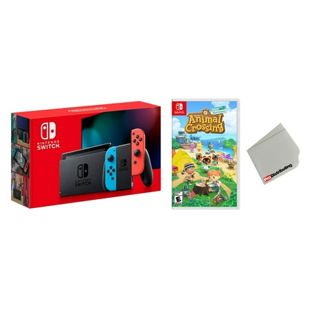 Nintendo Switch 32GB Console Neon Joy-Con Bundle with Animal Crossing: New Horizons Game