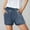 Blue, variant on Casual Shorts Women's Summer High Waisted Lace Up Baggy Wide Leg Pants Shorts for Women Athletic Pack Womens Christmas Shorts plus Size Shorts for Women 2x Shorts Overalls for Women Womens Knit Shorts
