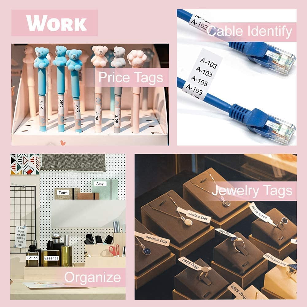Label Maker, D30 Portable Bluetooth Label Maker Machine with Tape, Small Mini Label Printer, Multiple Templates Fonts Icon Labeler for Home, School, Office