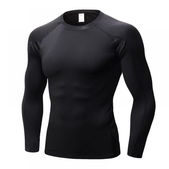 Men‘s Fitness Sportwear Solid Compression Shirt Weight lifting Base Layer Breathable Quick Dry T Shirt