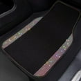 thumbnail image 3 of Shining Rhinestones Carpet, Bling Crystal Diamond Sparkly Glitter Car Floor Mats with Anti-Slip PVC Heel Pad Automotive Universal for SUV,Sedan,Car,Van,4pcs for Girl Women, 3 of 9