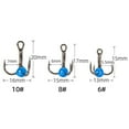 thumbnail image 5 of 10Pcs/Box Mini Ice Fishing Hook Rust-resistant High Carbon Steel Good Toughness Solid Treble Hooks for Fishing, 5 of 7