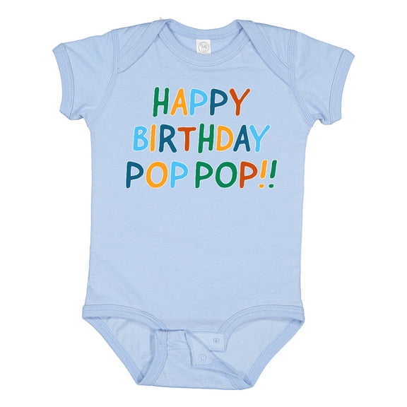 Inktastic Happy Birthday Pop Pop Boys or Girls Baby Bodysuit