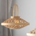 thumbnail image 3 of Linternas de Bambú, Lámpara de Candelabro de Jaula para Interiores Y Exteriores , Color de madera Madera L Soledad linterna de vela, 3 of 9