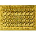 thumbnail image 1 of Ahgly Company Machine Washable Indoor Rectangle Persian Yellow Traditional Area Rugs, 8' x 10', 1 of 4