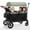 Black, variant on Bobiber Collapsible Wagon Stroller 4 Seater with 5-Point Harnesses, Canopy, Storage Bag, Adjustable Handlebar, 2 Cup Holders, Grey