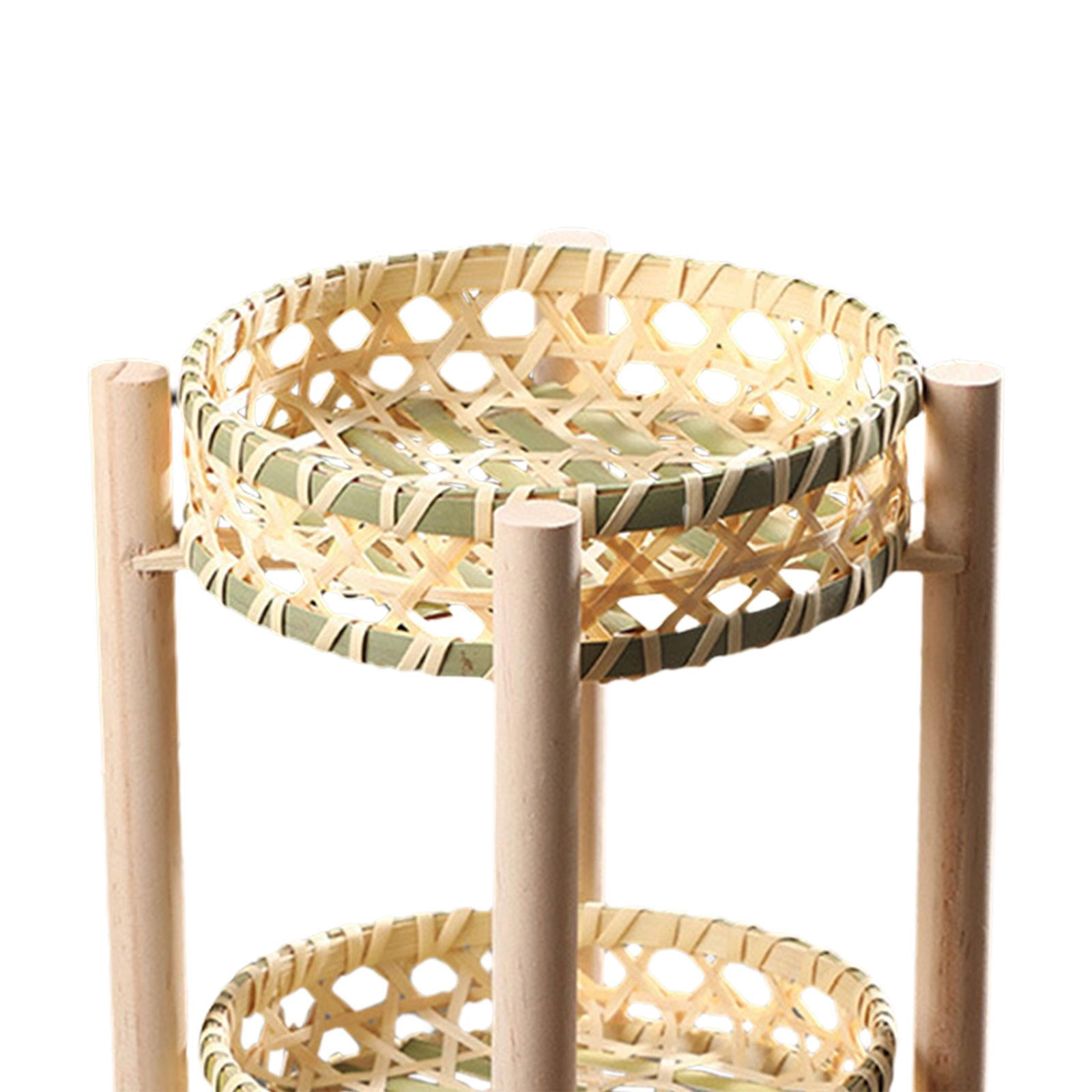 Baoblaze 2 Tier Storage Basket Fruit Rack, Decorative, Multifunctional, Detachable Bread A