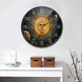 thumbnail image 3 of Sun and Moon Wall Clock Round Silent Non Ticking Battery Operated Accurate Arabic Numerals Design Clocks for Home Kitchen Living Room Bedroom 9.5inch Home Decor, 3 of 6