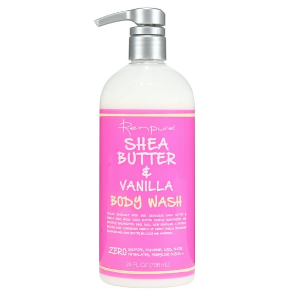 Renpure Shea Butter & Vanilla Moisturizing Body Wash for All Skin Types, 24 fl oz