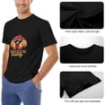 thumbnail image 6 of Chicken Daddy Groovy Men's Cotton Short Sleeve HD Print Tee for Casual T-Shirt Crew Neck Top Black 3XL, 6 of 7