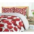 thumbnail image 5 of Ambesonne Summer Duvet Cover Sets, Cherry Picnic Spring Fruits, 2-King, Burgundy White Green, 5 of 7