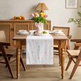 thumbnail image 3 of Easter Bunny Table Runner 72 Inches Long for Kitchen Dining, Pink Eggs Cute Rabbits Cartoon Dresser Scarf Farmhouse, Dining Table Decorations for Wedding/Parties, 14 x 72 In, 3 of 8