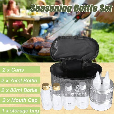 Liquor Bottle Lock Box Seasoning Bottles, Cans Outdoor Camping Food Preserving Storage Containers Kitchen Mini Square Round Glass Spice Jar with Copper Swing Top Hermetic Airtight Locking Lid Barbecue ()