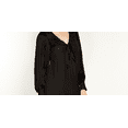 thumbnail image 2 of Belldini Black Label Petite Pleated Ruffle Midi Dress Pl Black PS, 2 of 3