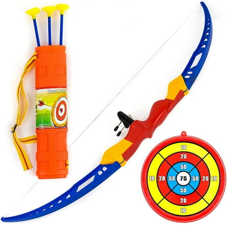 Toysery Kids Archery Bow and Arrow Toy Set with Target Outdoor Garden Fun (Best Toy Archery Set)