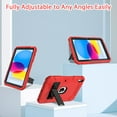 thumbnail image 6 of BMOUO Case for iPad (A16) 11th Generation 11 Inch 2025/iPad 10th Generation 10.9" 2022 - with Kickstand & Pencil Holder, Heavy Duty Shockproof Protective iPad 11th 10th Generation Case, Red+Black, 6 of 7