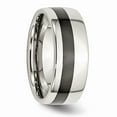thumbnail image 4 of White Stainless Steel Ring Band Wedding Black Ceramic, 4 of 6