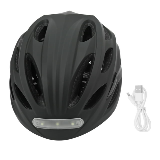 Casco con luz LED, estructura sólida de PC transpirable, casco de bicicleta desmontable seguro ajustable para patinar M 54-57cm YUNYI BRAND Deportes