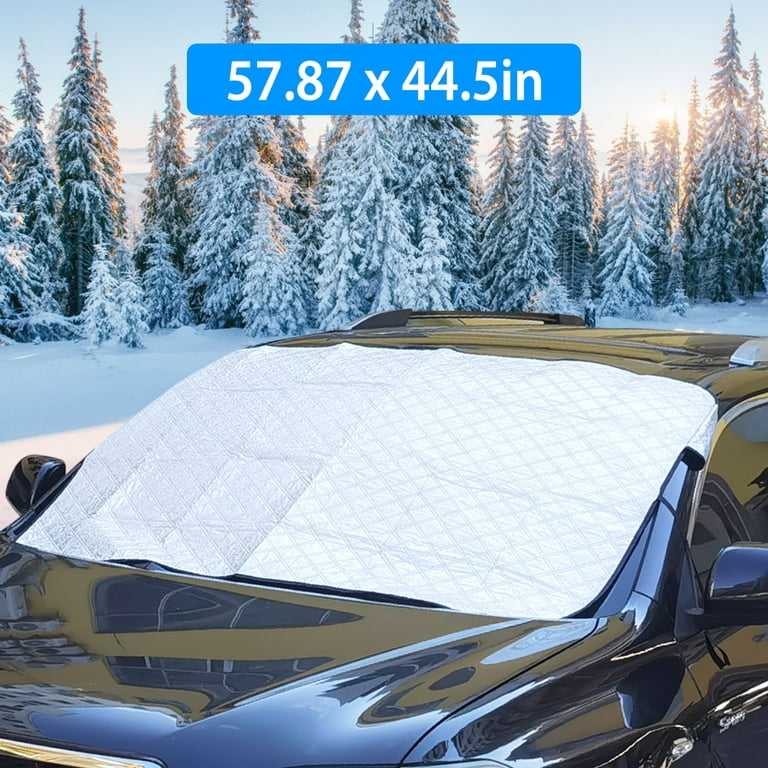 iMounTEK 57.87x44.5In Car Windshield Snow Cover Windproof Magnetic Car  Windscreen Cover Frost Ice Protection with 3 Magnets