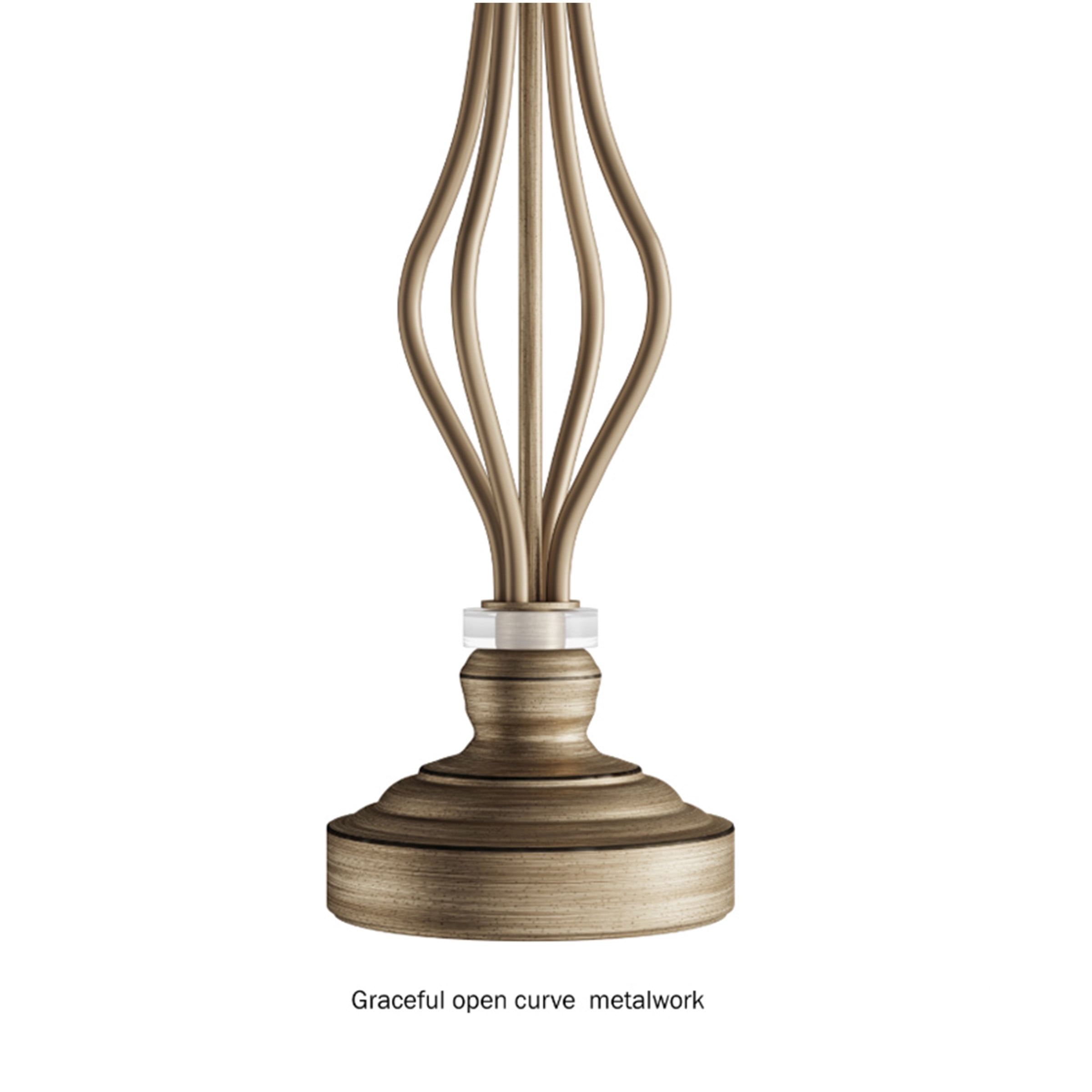 Lavish Home Modern Table Lamps, Set of 2 LED Lighting for Living Room, Bedroom or Office (Gold)