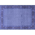 thumbnail image 1 of Ahgly Company Machine Washable Indoor Rectangle Persian Blue Traditional Area Rugs, 8' x 12', 1 of 4