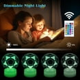 thumbnail image 5 of YSITIANNA Soccer Night Light,Soccer Gifts for Boy, 3D Soccer Lamp,Kids Bedside Lamp,16 Color Change Decor Lamp with Remote & Smart Touch, Gifts for Christmas Birthday Boys Men Girls STNL#4264, 5 of 7