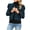 Navy Cardigan Coats for Women, variant on USSUMA Long-Sleeved Womens Jackets Fashion Blazer, Women's Cardigans Trendy Sweaters Youth Zipper Open Front Lightweight Jacket Bomber Jacket Coat