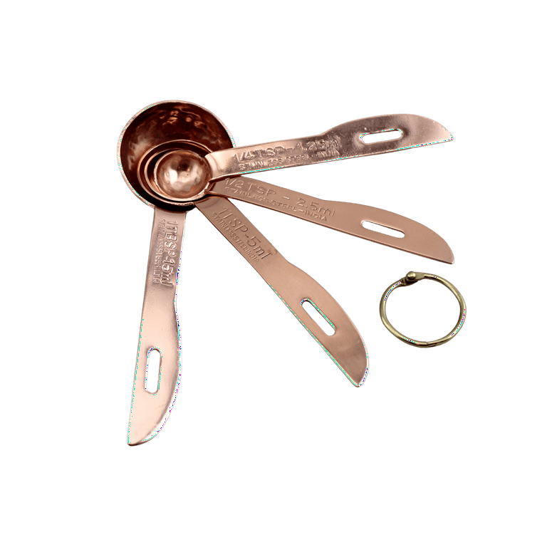 Dependable Industries Inc. Essentials Heavy Duty Stainless Steel Metal Measuring Spoons for Dry or Liquid Commercial Grade Quality, Silver