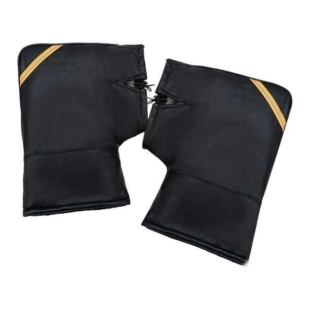 Guantes para manillar de motocicleta, funda de cuero PU, piezas de invierno 40x30cm