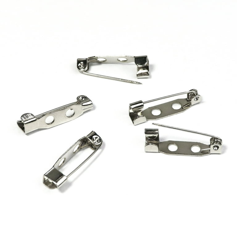 yueton 200pcs Metal Double Hole Craft Pin Back Clasp Brooch Safety Pins Bar  Pins Findings - Yahoo Shopping