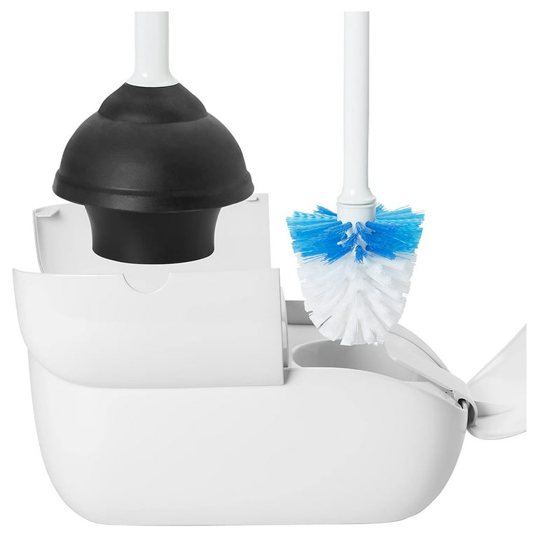 OXO Good Grips Bathroom Hideaway Toilet Brush and Plunger