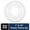 Clear with White Rim, variant on Impresserve Contrast Collection Disposable Plastic Plate Set, 7” & 10”, Clear with Silver Rim, 32 Count