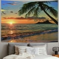thumbnail image 2 of Orinice Sunset Palm Tree Tapestry Wall Hanging Unique Style Graphic Tapestries Home Decor for Living Room Bedroom Apartment Farmhouse Dorm Wall Art 60x50inch, 2 of 6