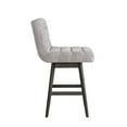 thumbnail image 5 of Armen Living Elias Gray Solid Wood Upholstered 26" Counter Height Swivel Barstool with Gray Fabric Seat, 5 of 6
