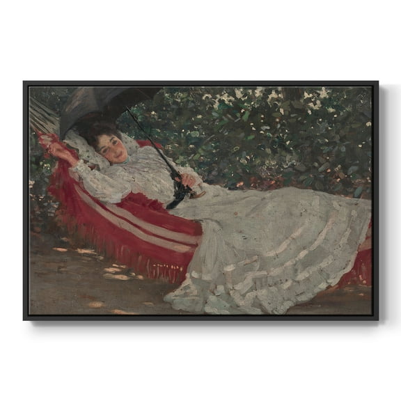 Vintage Botanical Print-XCVIII By Wexford Home Framed in Black Wood Gallery Wrapped Canvas 17 in. x 25 in.