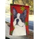 Carolines Treasures SS4723CHF Boston Terrier Rouge Vert Flocons de Neige Vacances Noël Drapeau Toile Maison Taille – image 2 sur 4