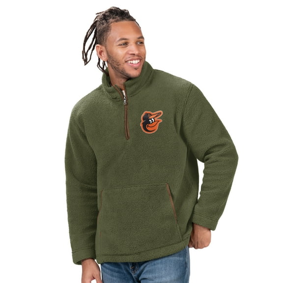 Men's-G-III Sports by Carl Banks Hunter Green Baltimore Orioles Everest Fleece Quarter-Zip Jacket