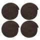 thumbnail image 1 of 4 Pcs Manteles Individuales Redondos Trenzados, Manteles Tejidos de 4.3" para Decoración de Cocina (Marrón), 1 of 7