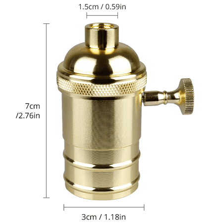 

XUQIANG Ascelina Vintage Lamp Base Industrial E27 Socket Villages Holder Lighting Rustic Chandelier Accessories Screw Bulb Pendant Light