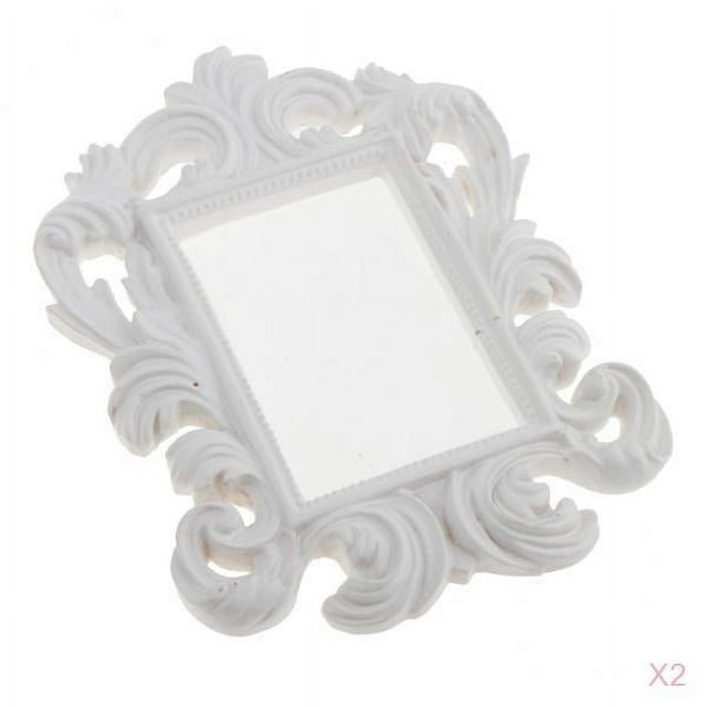 2 piezas de fotografía barrocos para decoración de pared para , , , 1.57 x 2.36 pulgadas, marcos de fotografía Shabby Chic en
