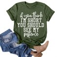 thumbnail image 3 of Gibobby Camiseta de manga corta para mujer Tops Camiseta para mujerO Neck Daily Loose Fashion Top(Verde,M), 3 of 5