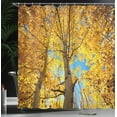 thumbnail image 4 of Ambesonne Nature Shower Curtain, Autumn Trees Leaf Forest, 69"Wx75"L, Earth Yellow Sand Brown, 4 of 5