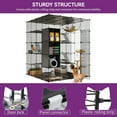 thumbnail image 5 of Uforic Large Cat Cage 5-Tier Cat Kennels with Large Hammock for 1-5 Cats Metal DIY Indoor Catio Enclosure Spacious Pets Playpen(55"L x55"W x 69"H), 5 of 5