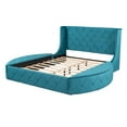 thumbnail image 4 of Harper & Bright Designs Queen Upholstered Storage Velvet Platform Bed, Blue, 4 of 12